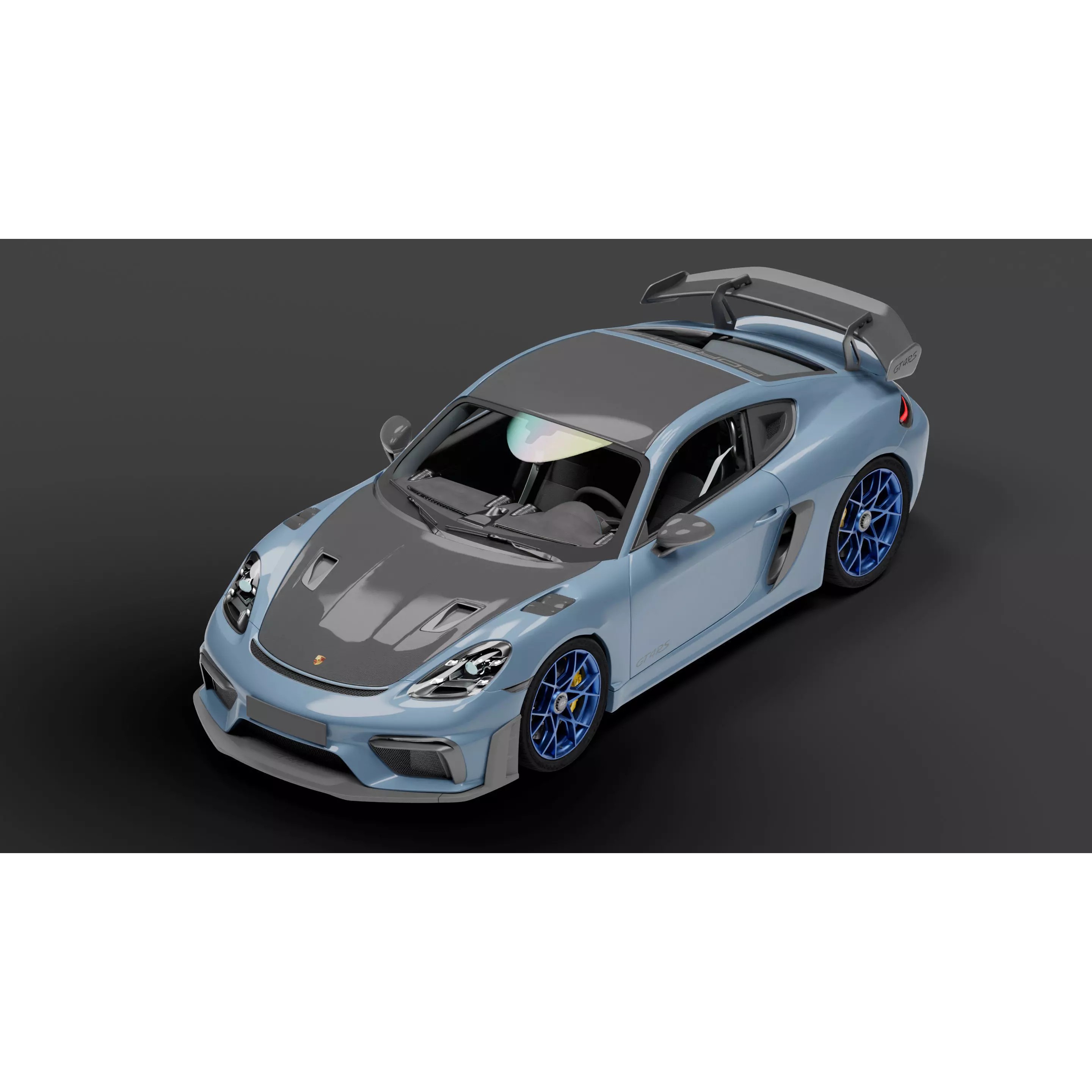 Porsche Cayman 718 GT4 RS - High-Detail 3D Model - View 2