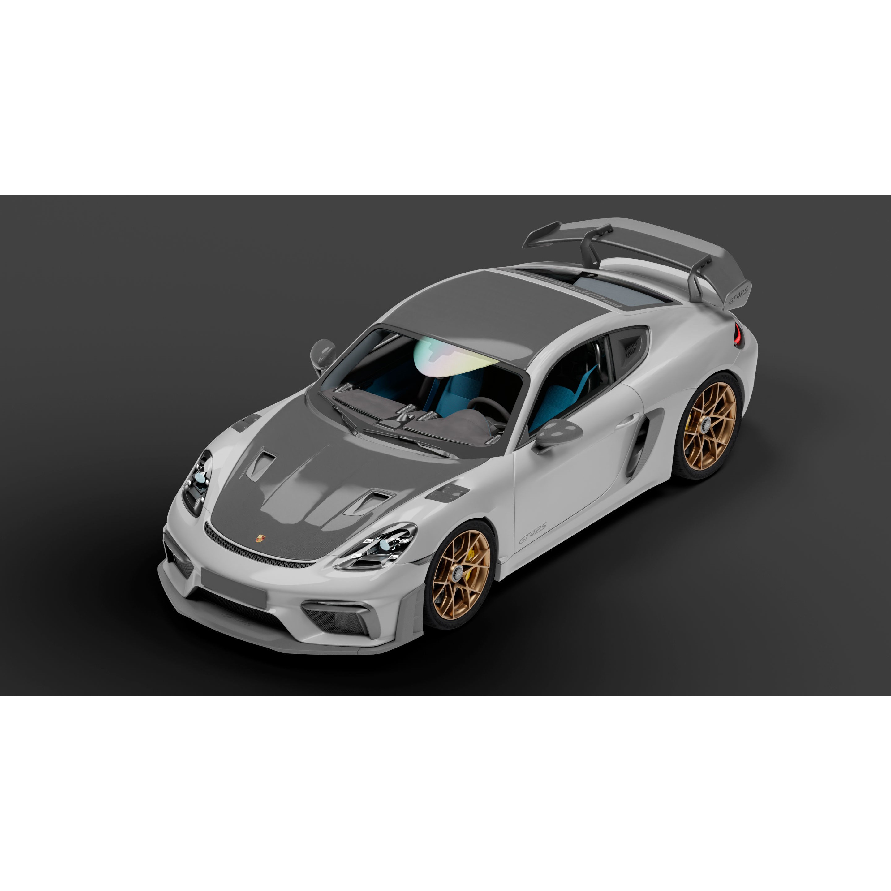 Porsche Cayman 718 GT4 RS - High-Detail 3D Model - View 3