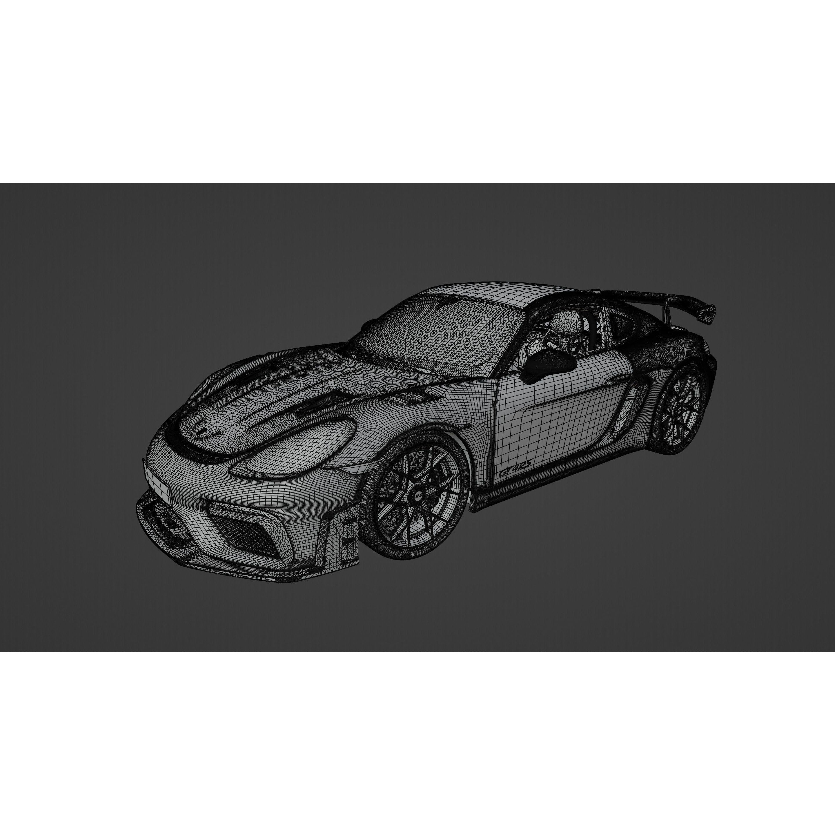 Porsche Cayman 718 GT4 RS - High-Detail 3D Model - View 39