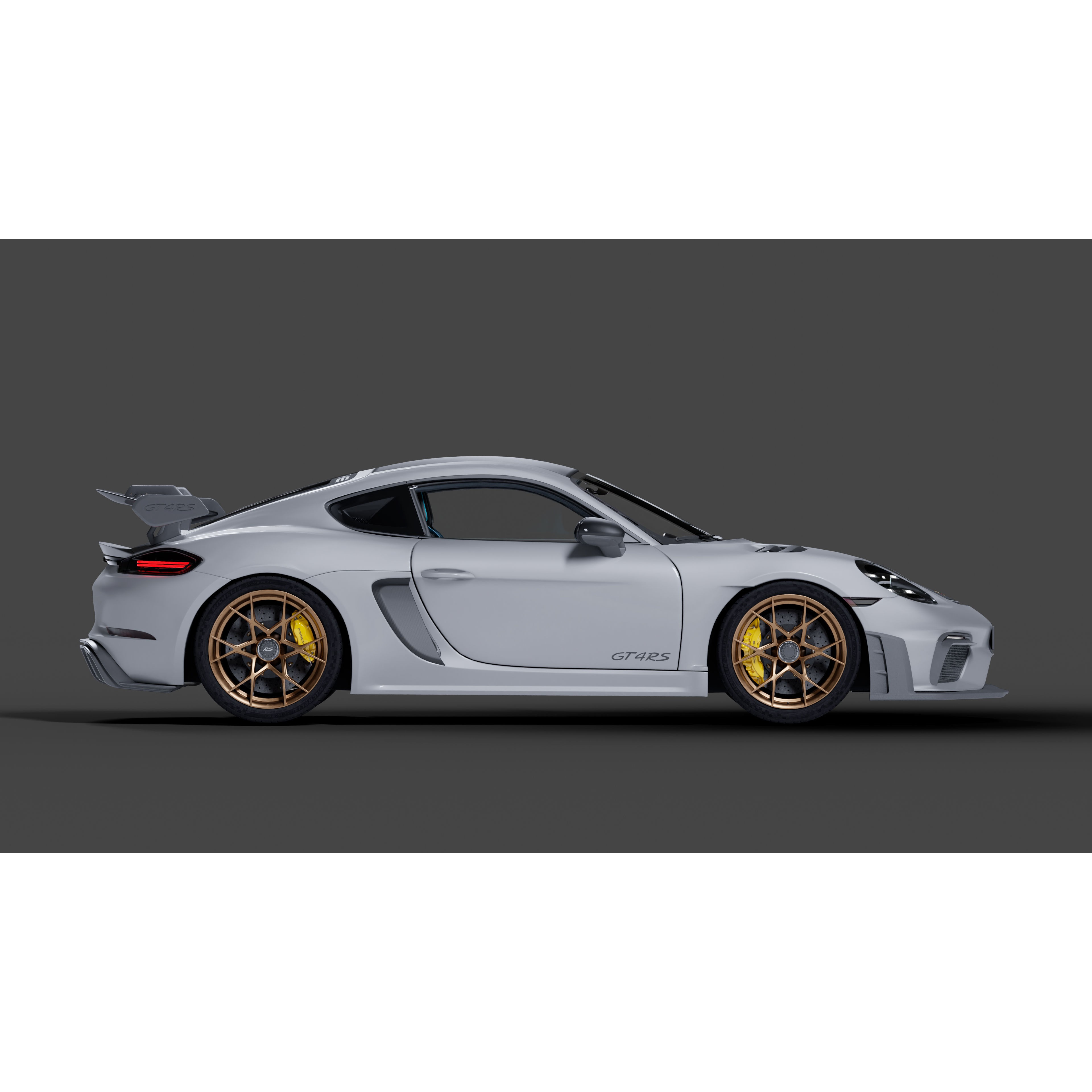 Porsche Cayman 718 GT4 RS - High-Detail 3D Model - View 4