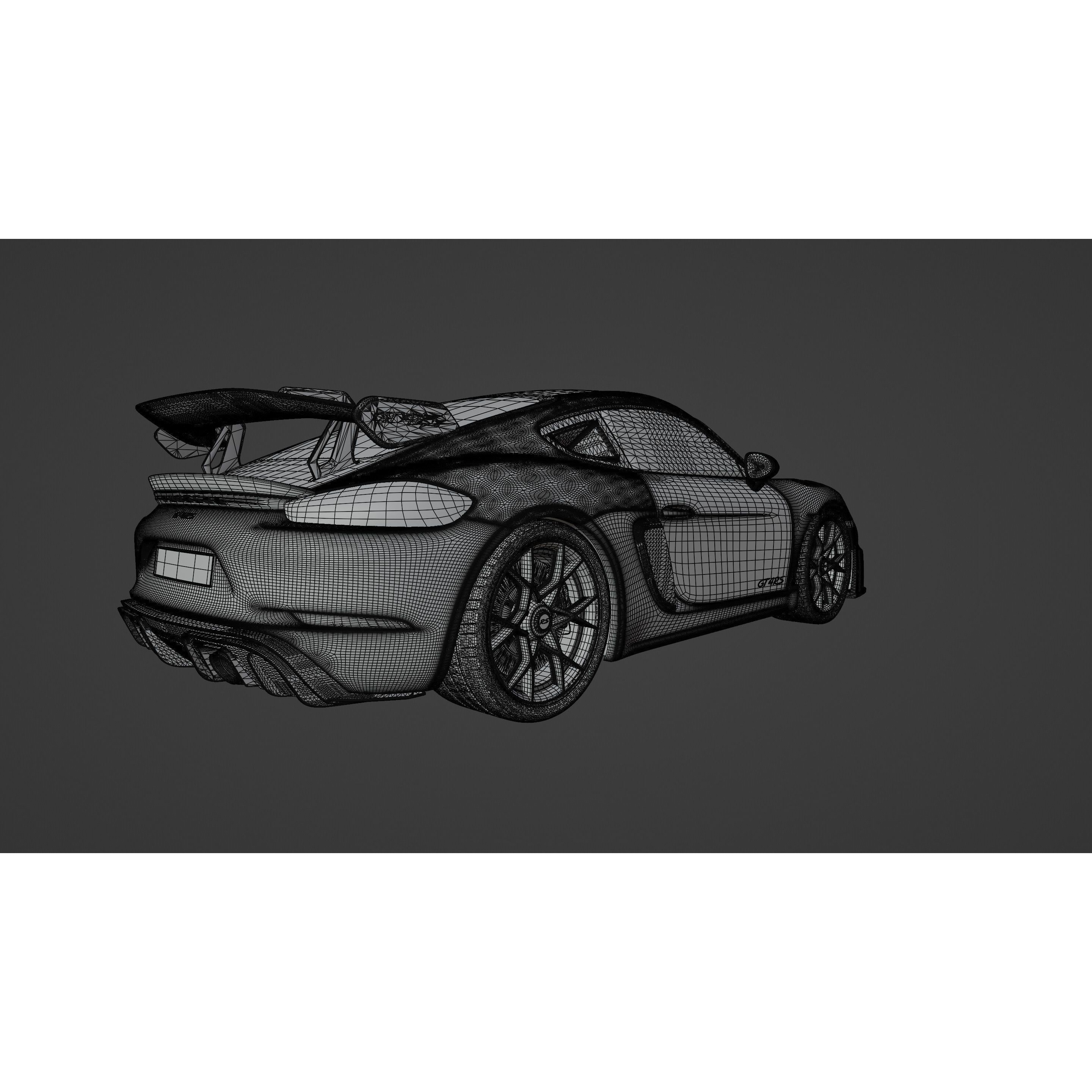 Porsche Cayman 718 GT4 RS - High-Detail 3D Model - View 40
