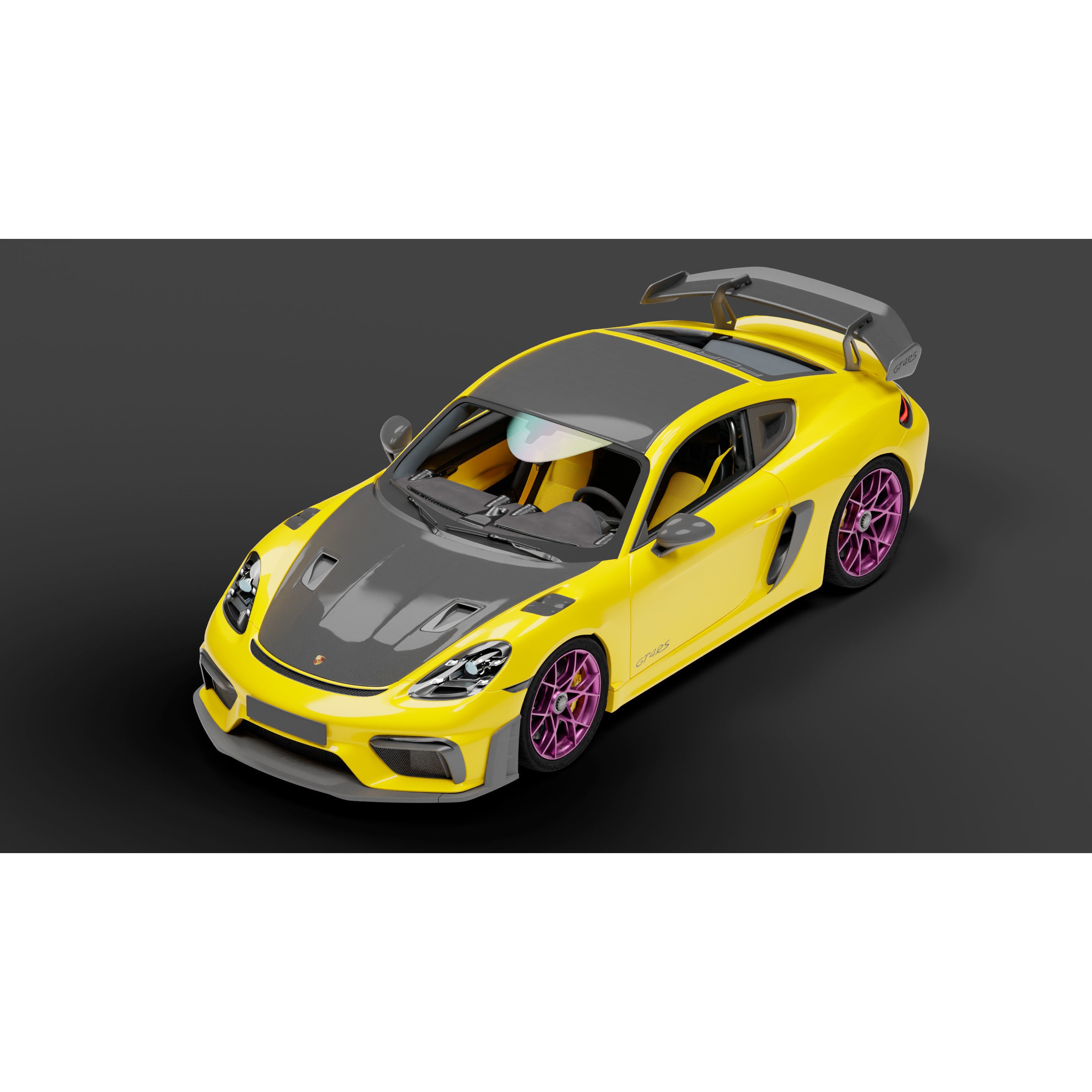 Porsche Cayman 718 GT4 RS - High-Detail 3D Model - View 9