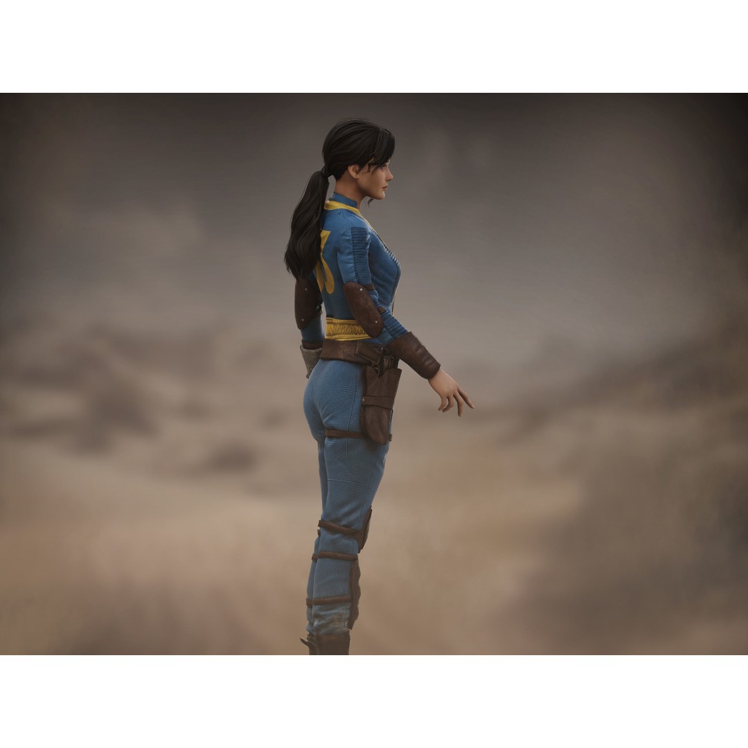 Lucy MacLean 3D Model – Low Poly Rigged Character with PBR Textures - View 14