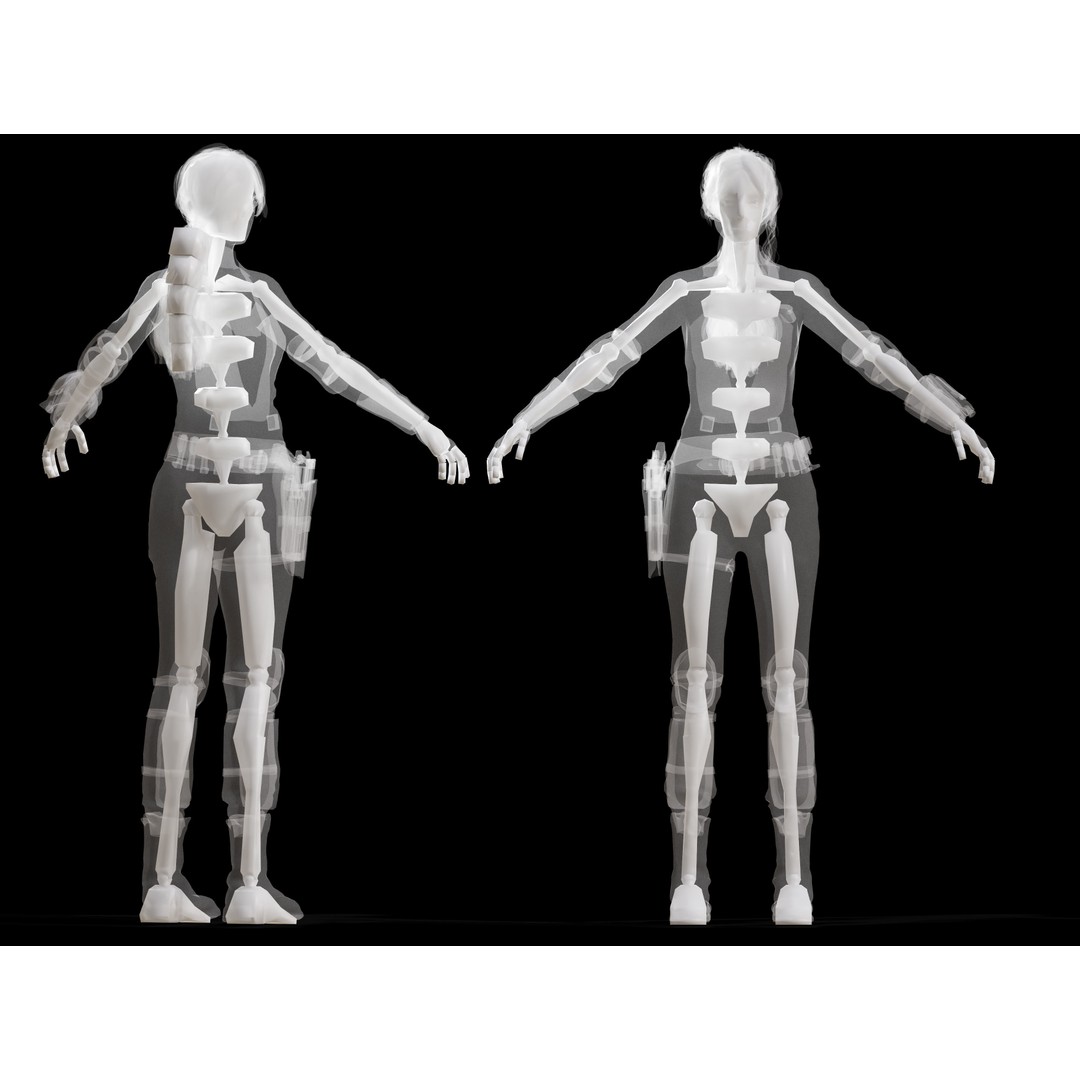 Lucy MacLean 3D Model – Low Poly Rigged Character with PBR Textures - View 15