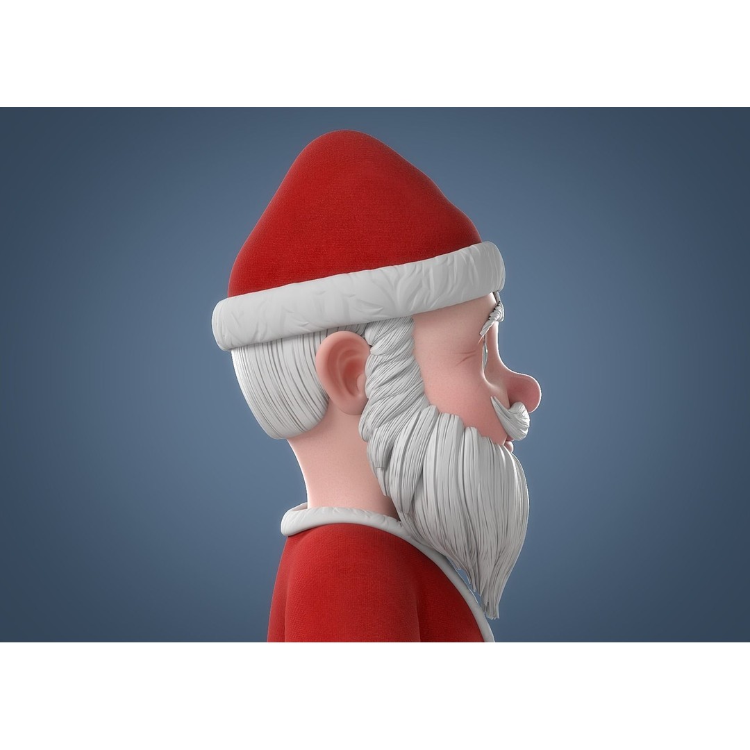 Cartoon Santa Claus 3D Model – Rigged Character for Animation, FBX - View 10