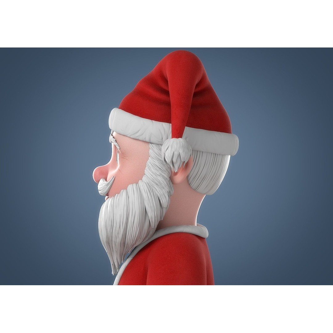 Cartoon Santa Claus 3D Model – Rigged Character for Animation, FBX - View 11