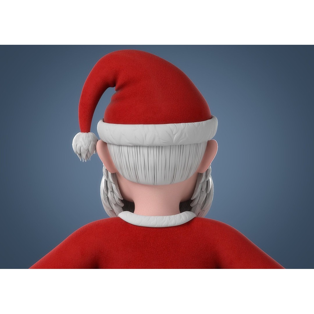 Cartoon Santa Claus 3D Model – Rigged Character for Animation, FBX - View 12