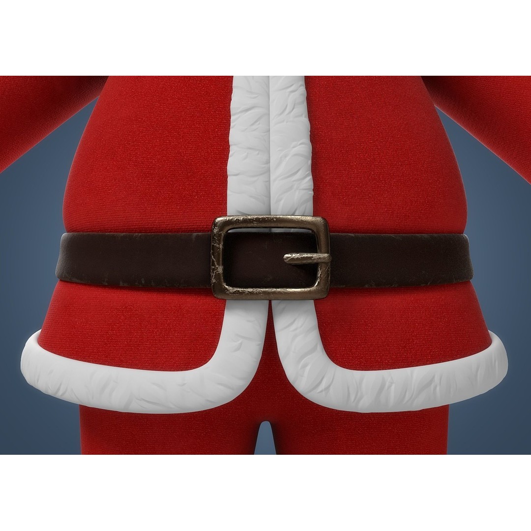 Cartoon Santa Claus 3D Model – Rigged Character for Animation, FBX - View 19
