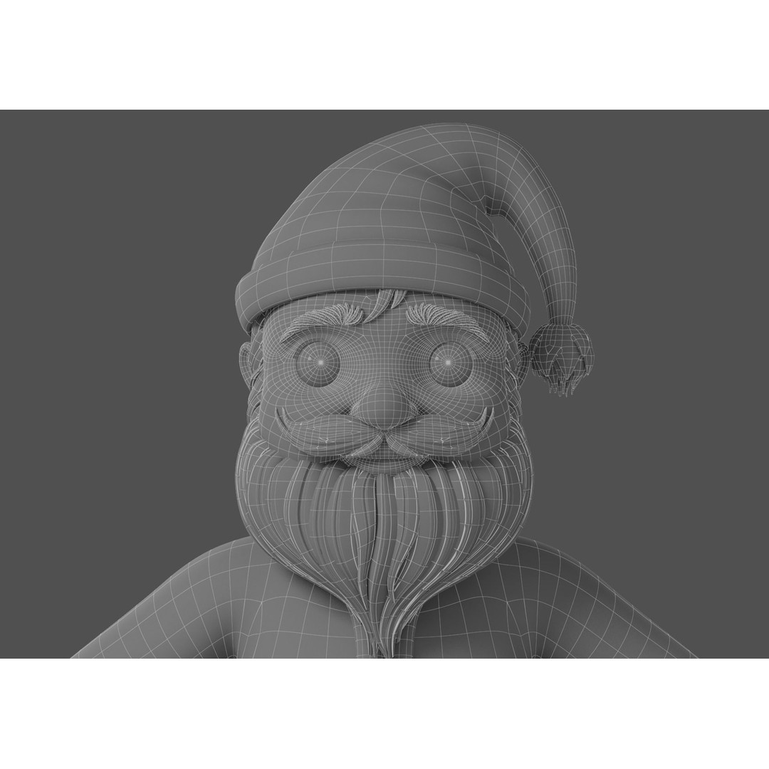 Cartoon Santa Claus 3D Model – Rigged Character for Animation, FBX - View 22