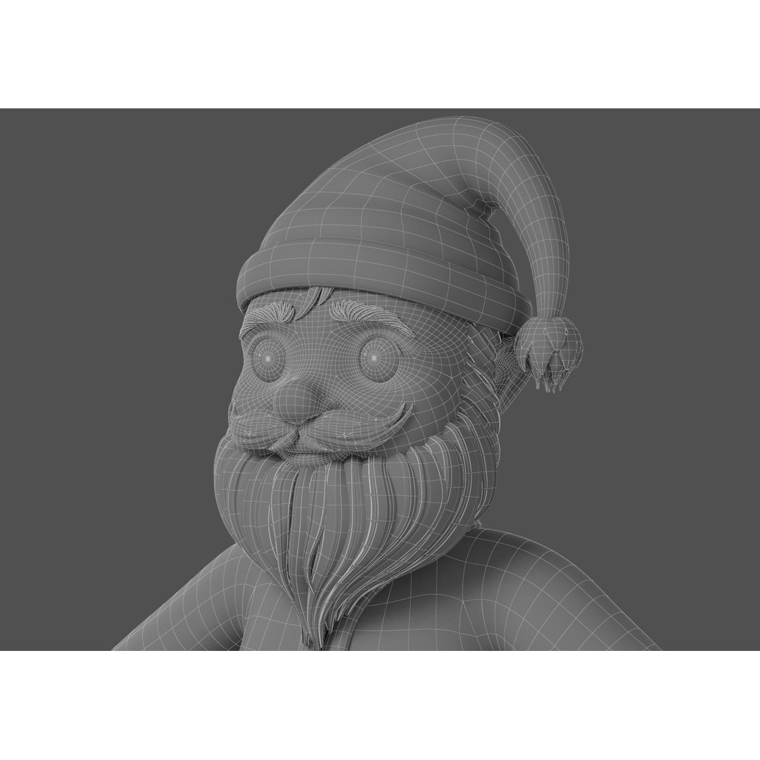 Cartoon Santa Claus 3D Model – Rigged Character for Animation, FBX - View 25