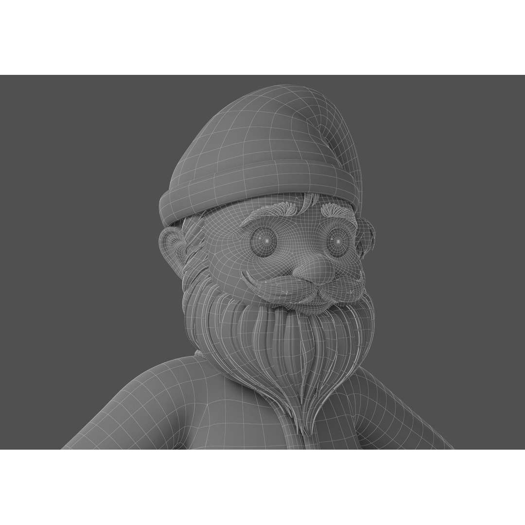 Cartoon Santa Claus 3D Model – Rigged Character for Animation, FBX - View 27