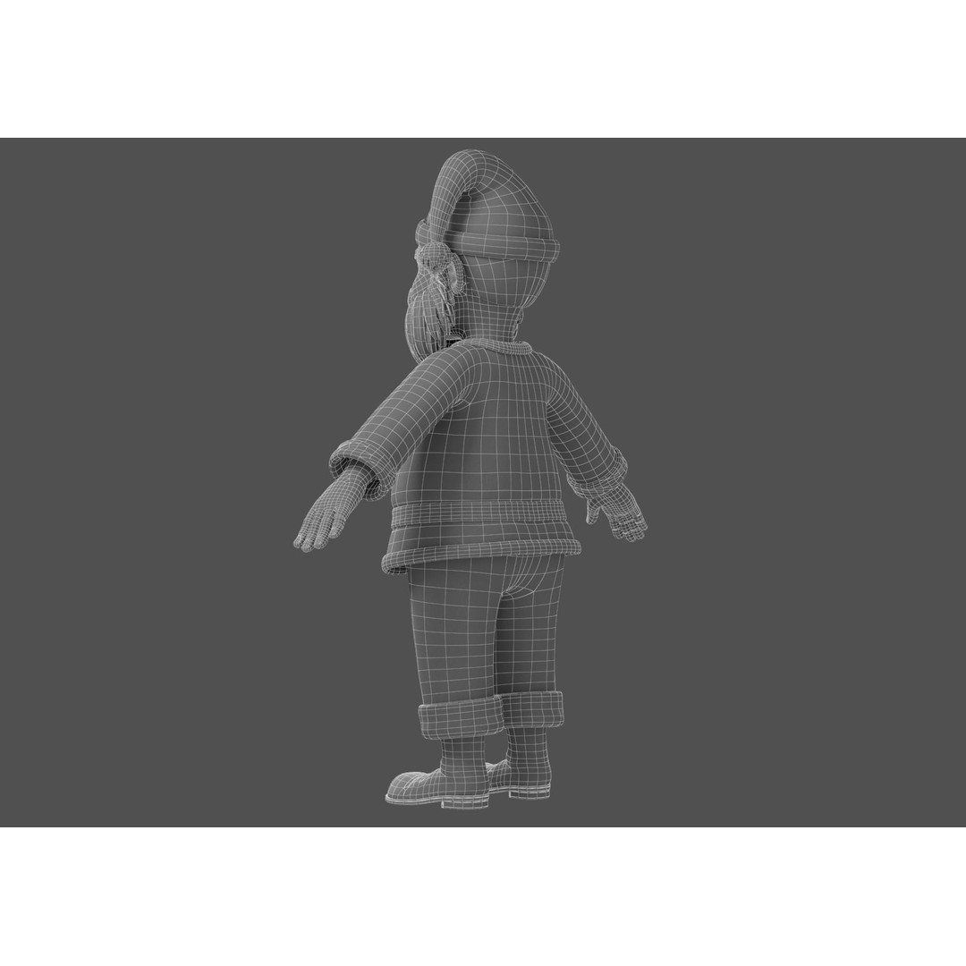 Cartoon Santa Claus 3D Model – Rigged Character for Animation, FBX - View 30