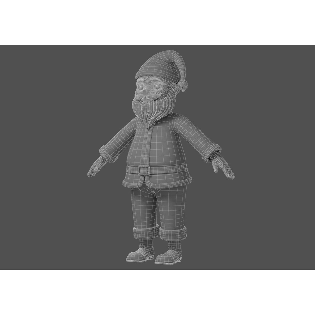 Cartoon Santa Claus 3D Model – Rigged Character for Animation, FBX - View 31