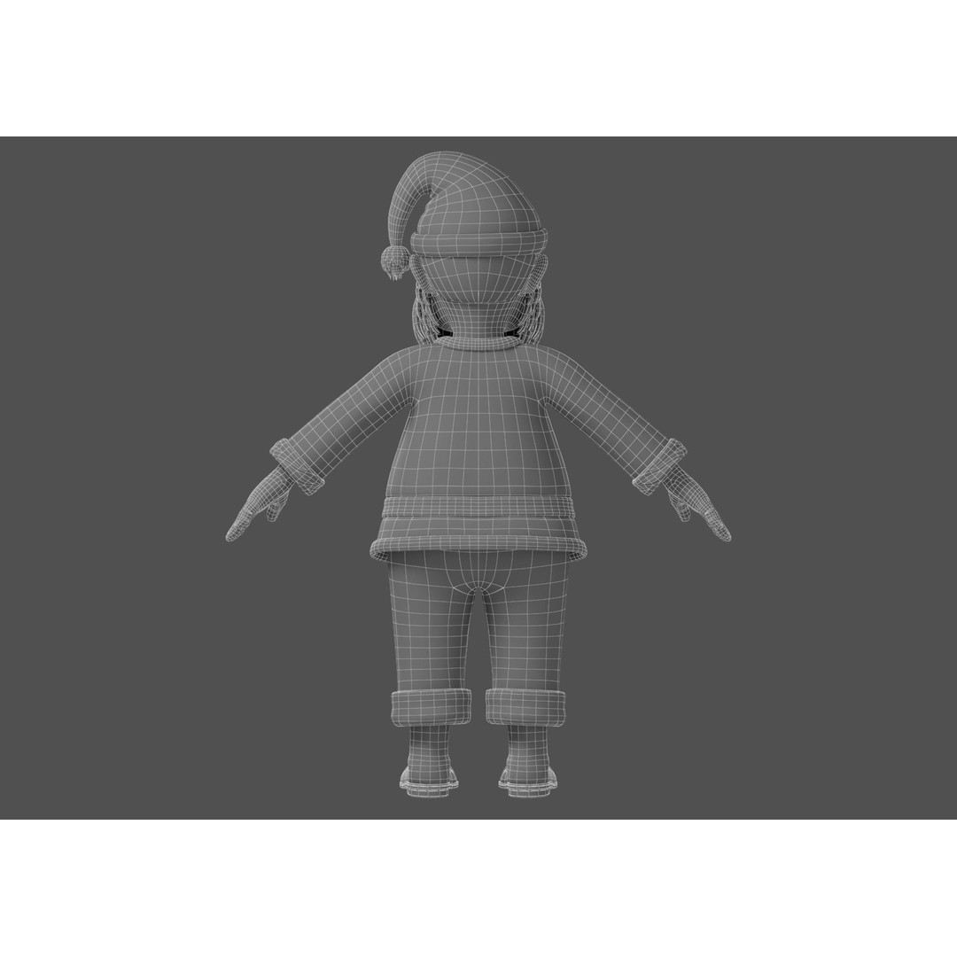 Cartoon Santa Claus 3D Model – Rigged Character for Animation, FBX - View 33