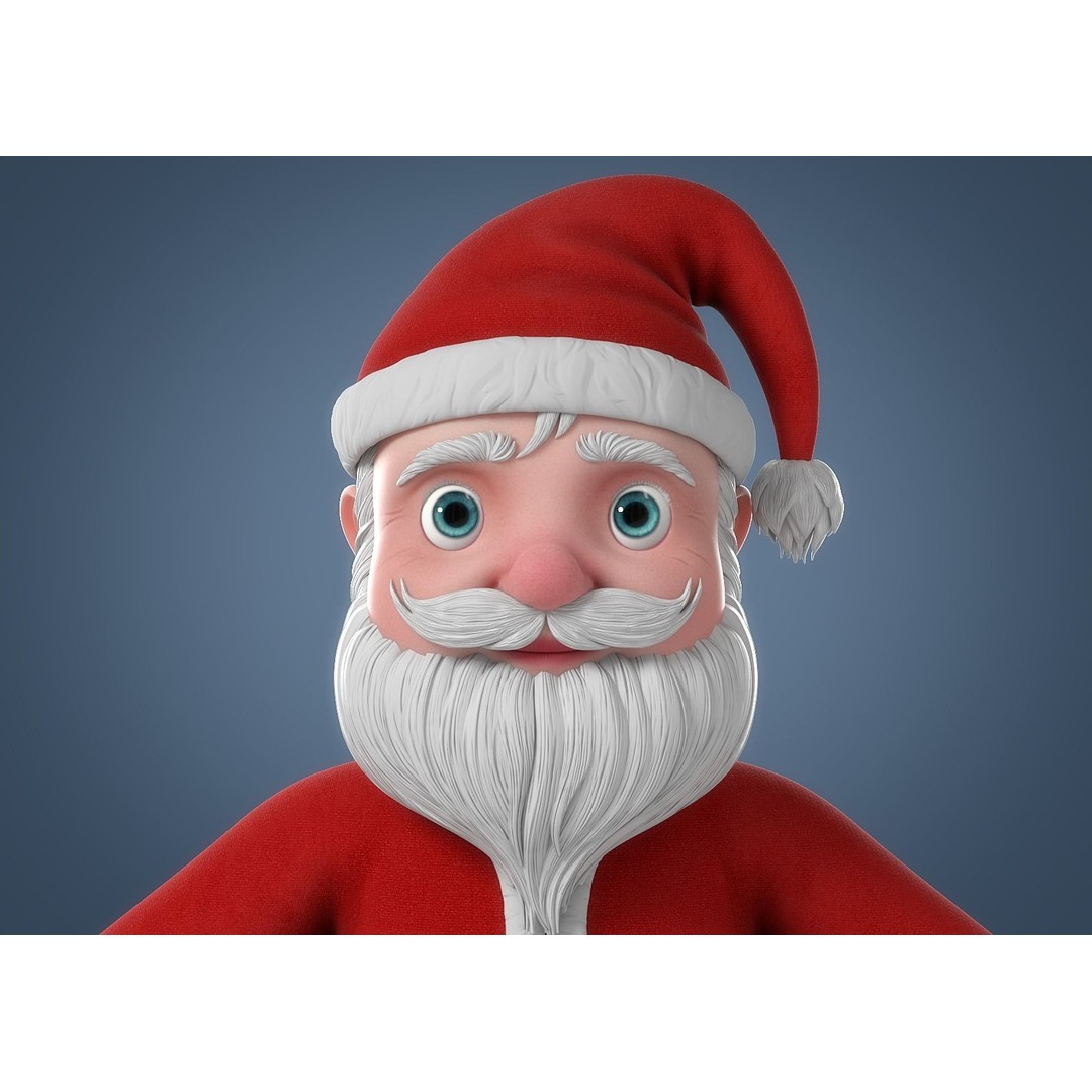 Cartoon Santa Claus 3D Model – Rigged Character for Animation, FBX - View 5