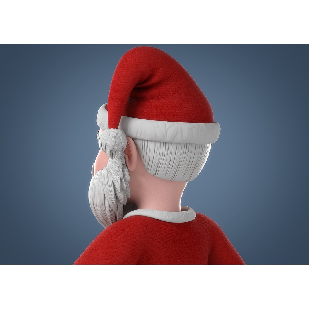Cartoon Santa Claus 3D Model – Rigged Character for Animation, FBX - View 8