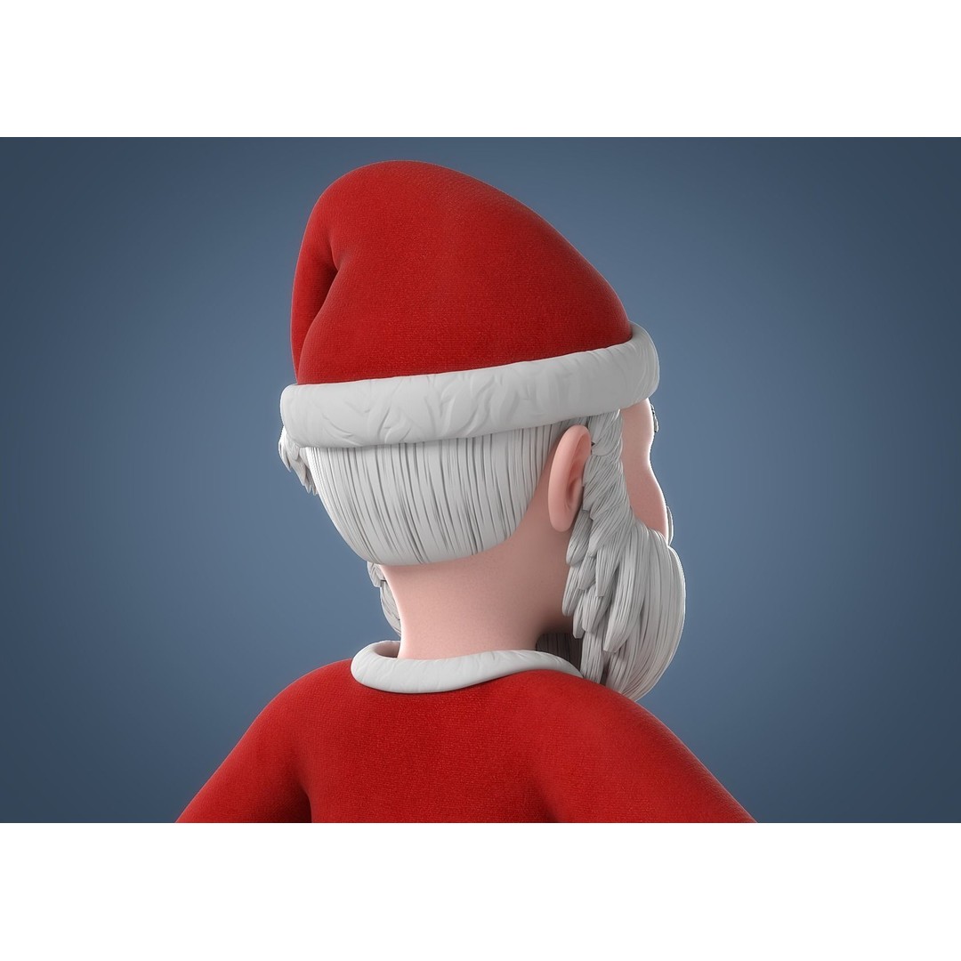 Cartoon Santa Claus 3D Model – Rigged Character for Animation, FBX - View 9