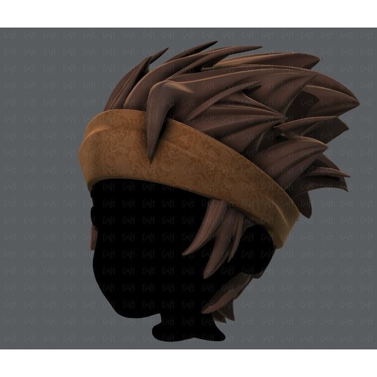 Boy Hairstyle 3D Model – Low Poly Cartoon Hair for Animation, FBX - View 10