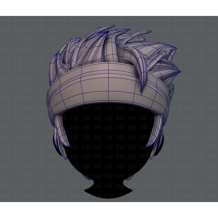 Boy Hairstyle 3D Model – Low Poly Cartoon Hair for Animation, FBX - View 11