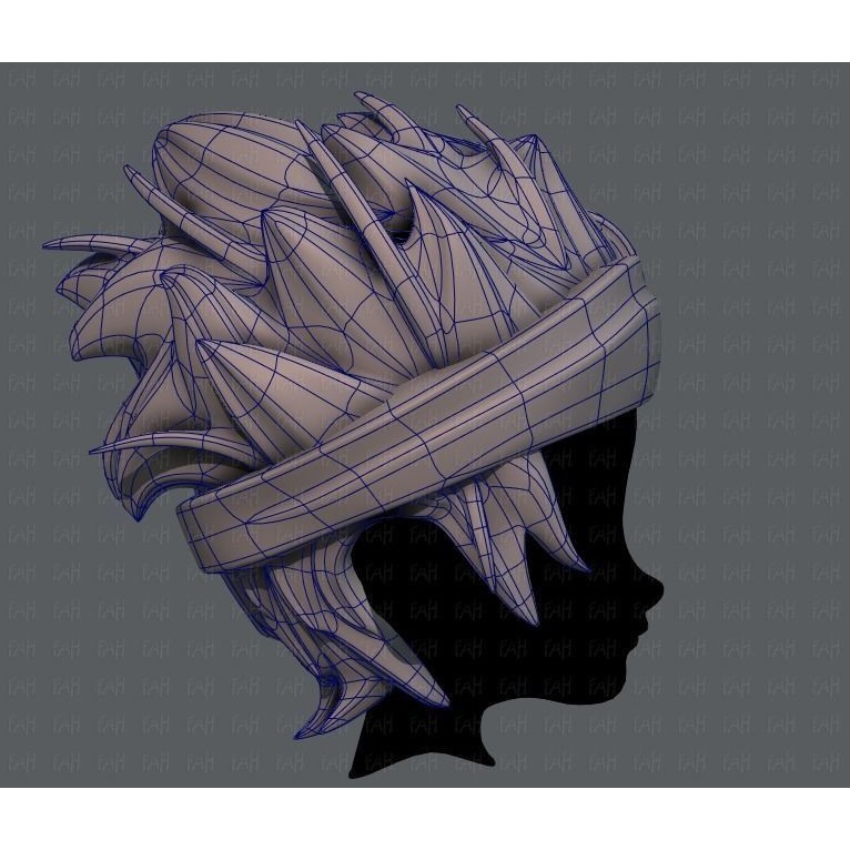 Boy Hairstyle 3D Model – Low Poly Cartoon Hair for Animation, FBX - View 13