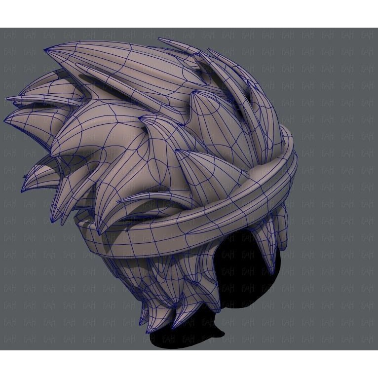 Boy Hairstyle 3D Model – Low Poly Cartoon Hair for Animation, FBX - View 14