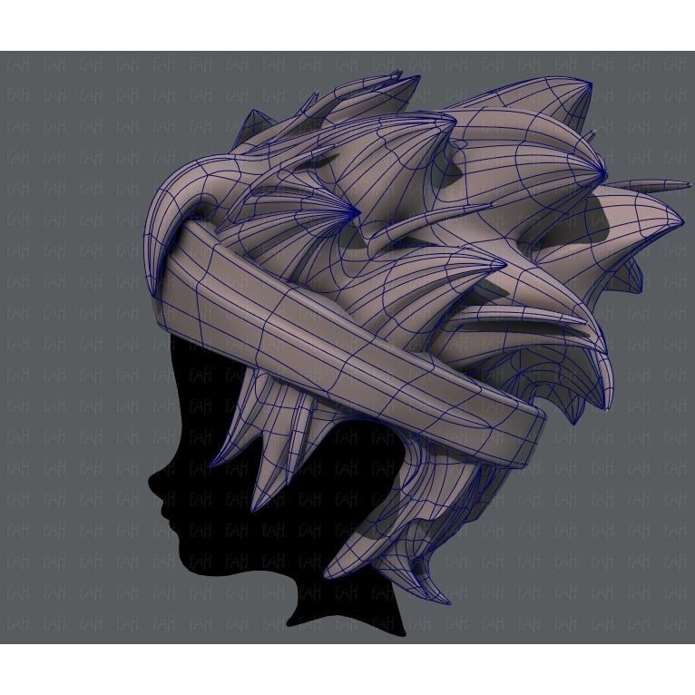 Boy Hairstyle 3D Model – Low Poly Cartoon Hair for Animation, FBX - View 17