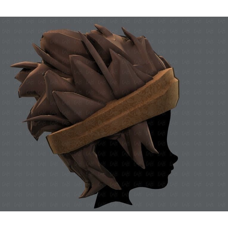 Boy Hairstyle 3D Model – Low Poly Cartoon Hair for Animation, FBX - View 21
