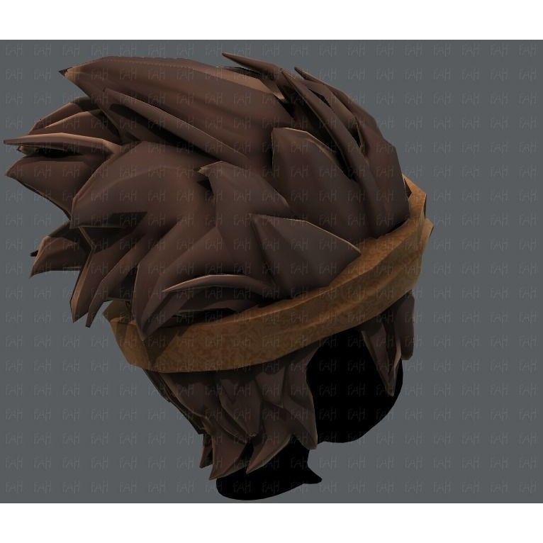 Boy Hairstyle 3D Model – Low Poly Cartoon Hair for Animation, FBX - View 22