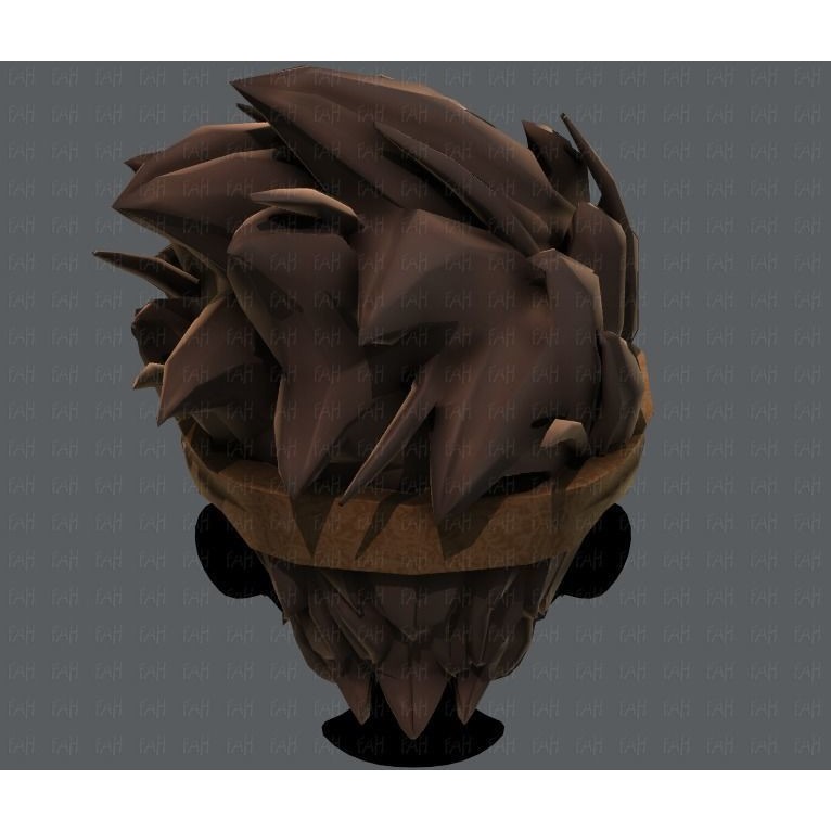 Boy Hairstyle 3D Model – Low Poly Cartoon Hair for Animation, FBX - View 23