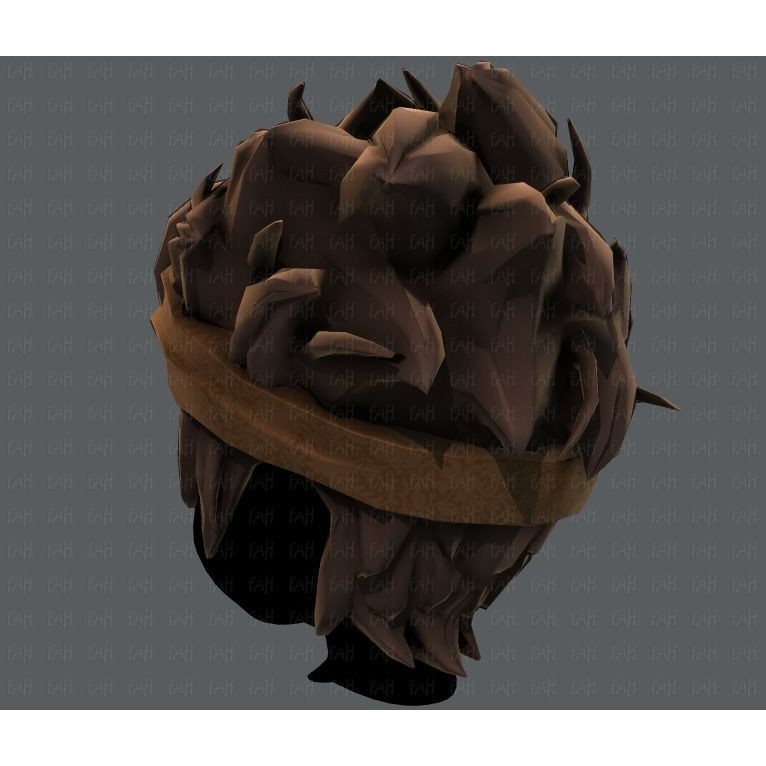 Boy Hairstyle 3D Model – Low Poly Cartoon Hair for Animation, FBX - View 24