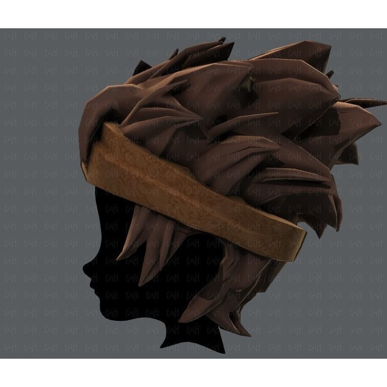 Boy Hairstyle 3D Model – Low Poly Cartoon Hair for Animation, FBX - View 25