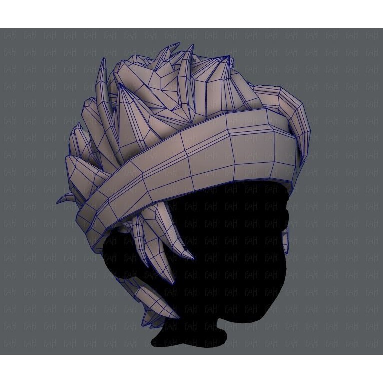 Boy Hairstyle 3D Model – Low Poly Cartoon Hair for Animation, FBX - View 28