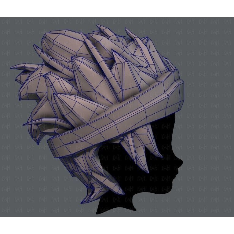 Boy Hairstyle 3D Model – Low Poly Cartoon Hair for Animation, FBX - View 29