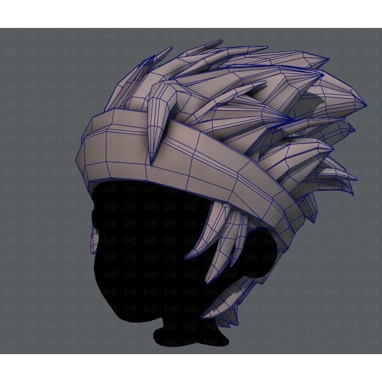 Boy Hairstyle 3D Model – Low Poly Cartoon Hair for Animation, FBX - View 34