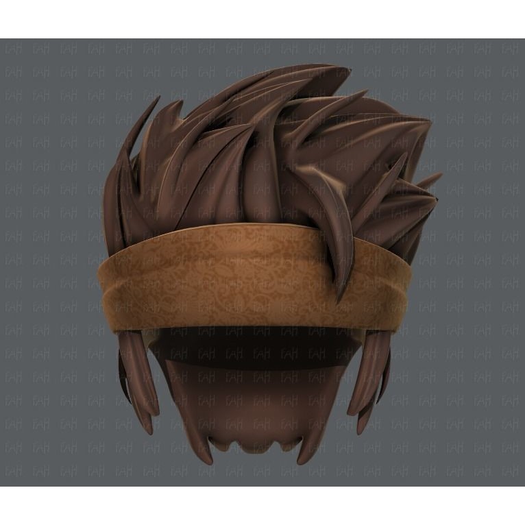 Boy Hairstyle 3D Model – Low Poly Cartoon Hair for Animation, FBX - View 39