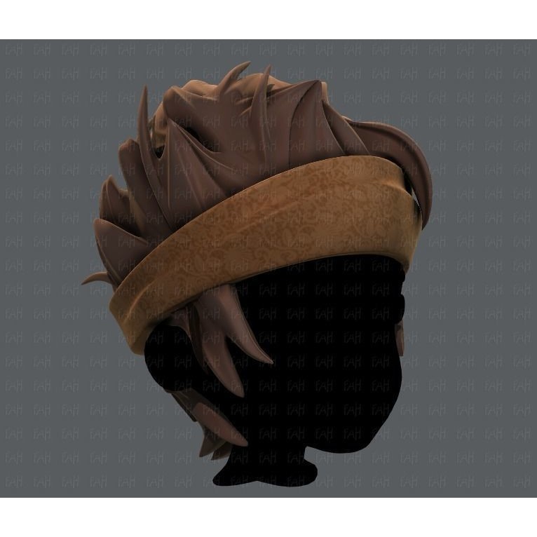 Boy Hairstyle 3D Model – Low Poly Cartoon Hair for Animation, FBX - View 4
