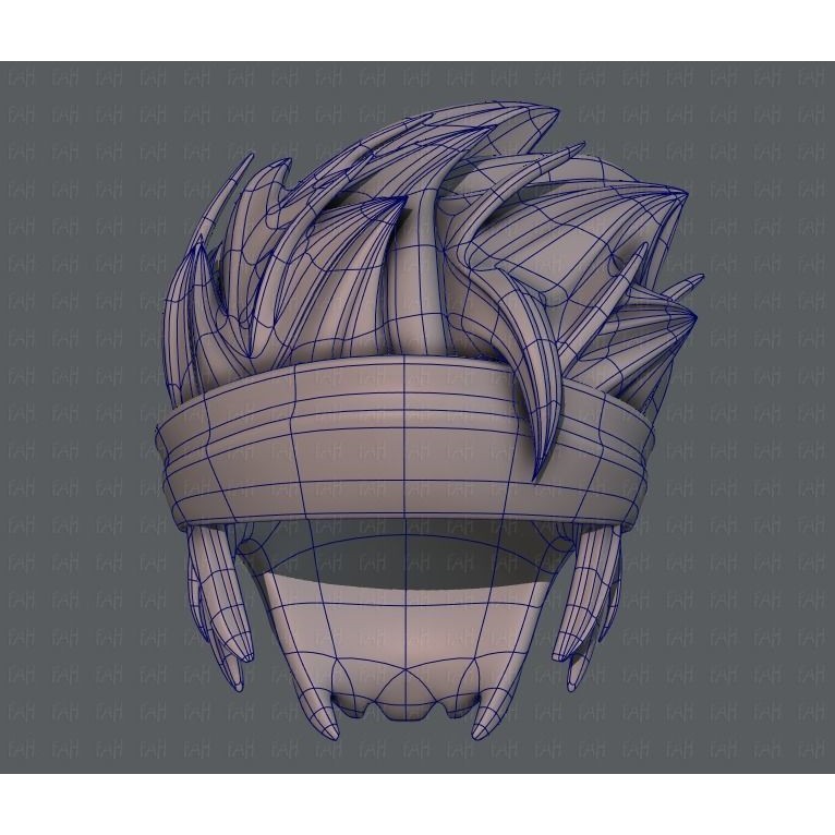Boy Hairstyle 3D Model – Low Poly Cartoon Hair for Animation, FBX - View 40