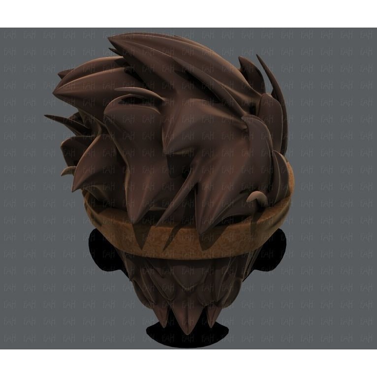 Boy Hairstyle 3D Model – Low Poly Cartoon Hair for Animation, FBX - View 7
