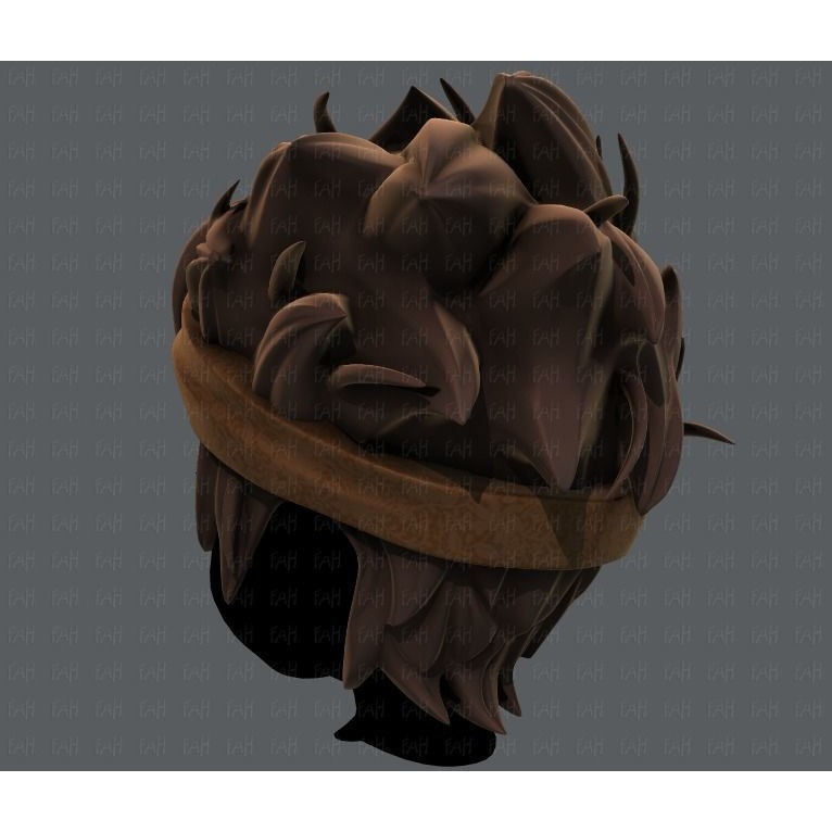 Boy Hairstyle 3D Model – Low Poly Cartoon Hair for Animation, FBX - View 8