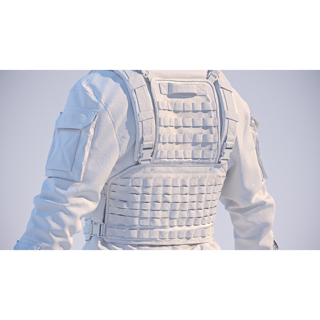 Soldier Outfit 3D Model – Marvelous Designer Tactical Clothing, FBX