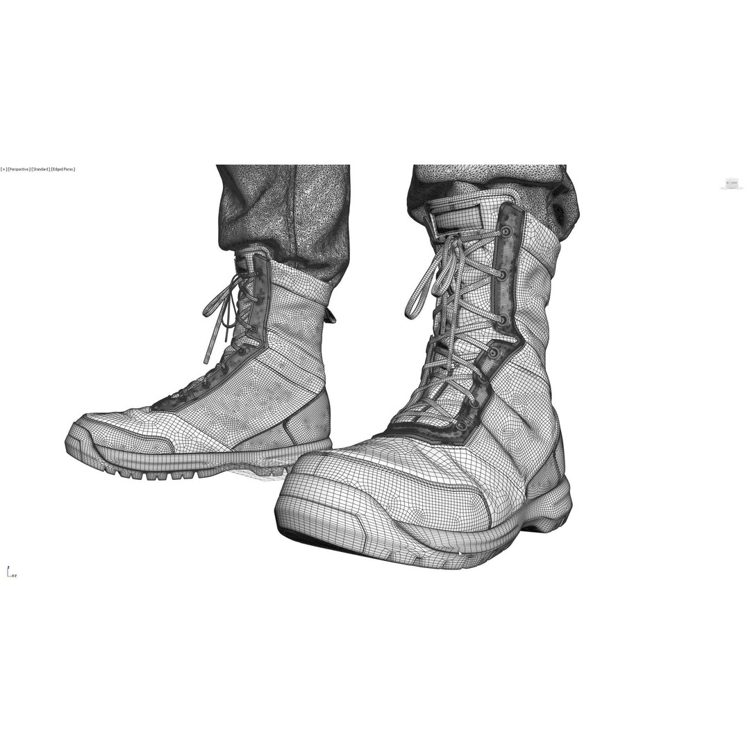 Soldier Outfit 3D Model – Marvelous Designer Tactical Clothing, FBX - View 15