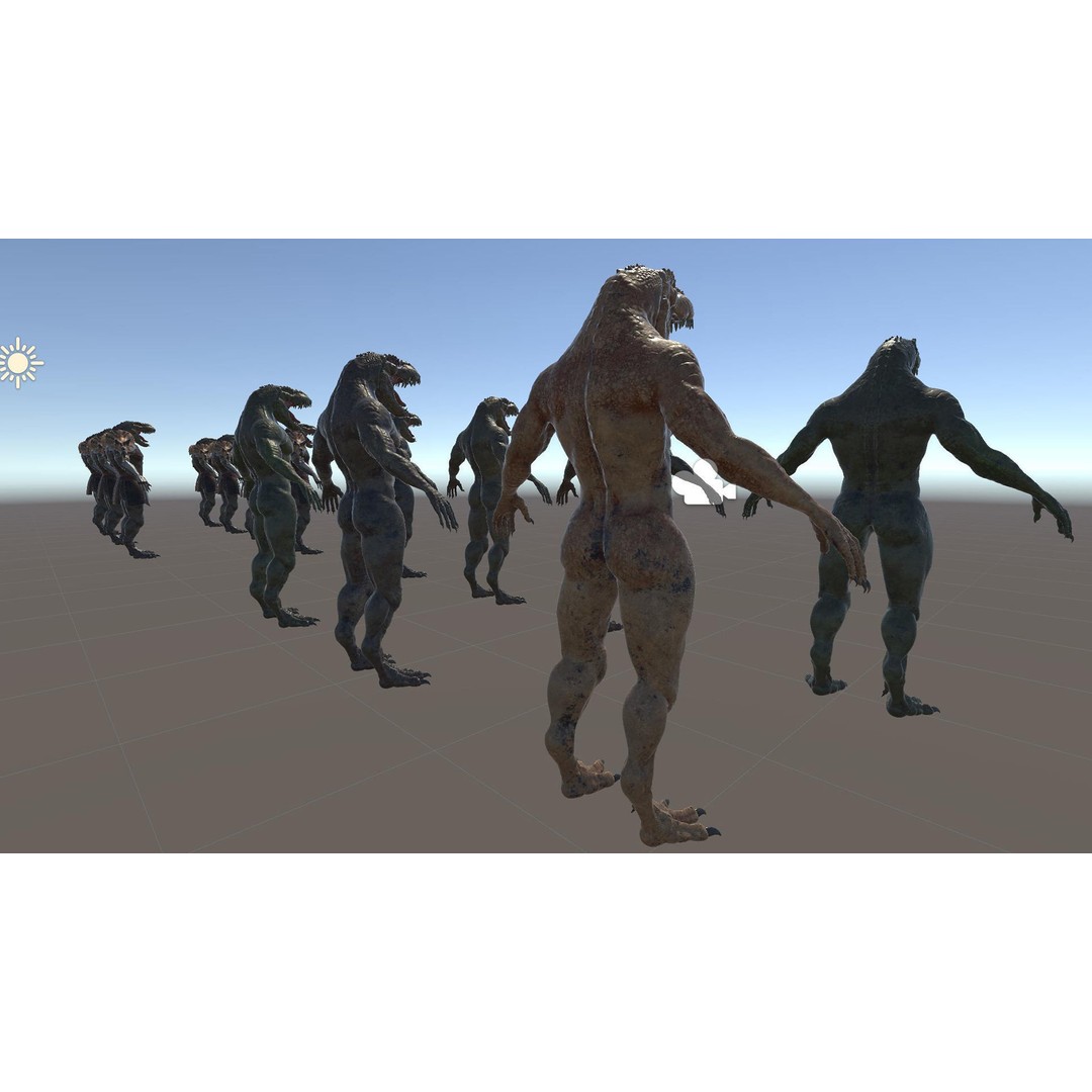 Theropod Rex Man 3D Model – Low Poly Fantasy Character, PBR Textures - View 10