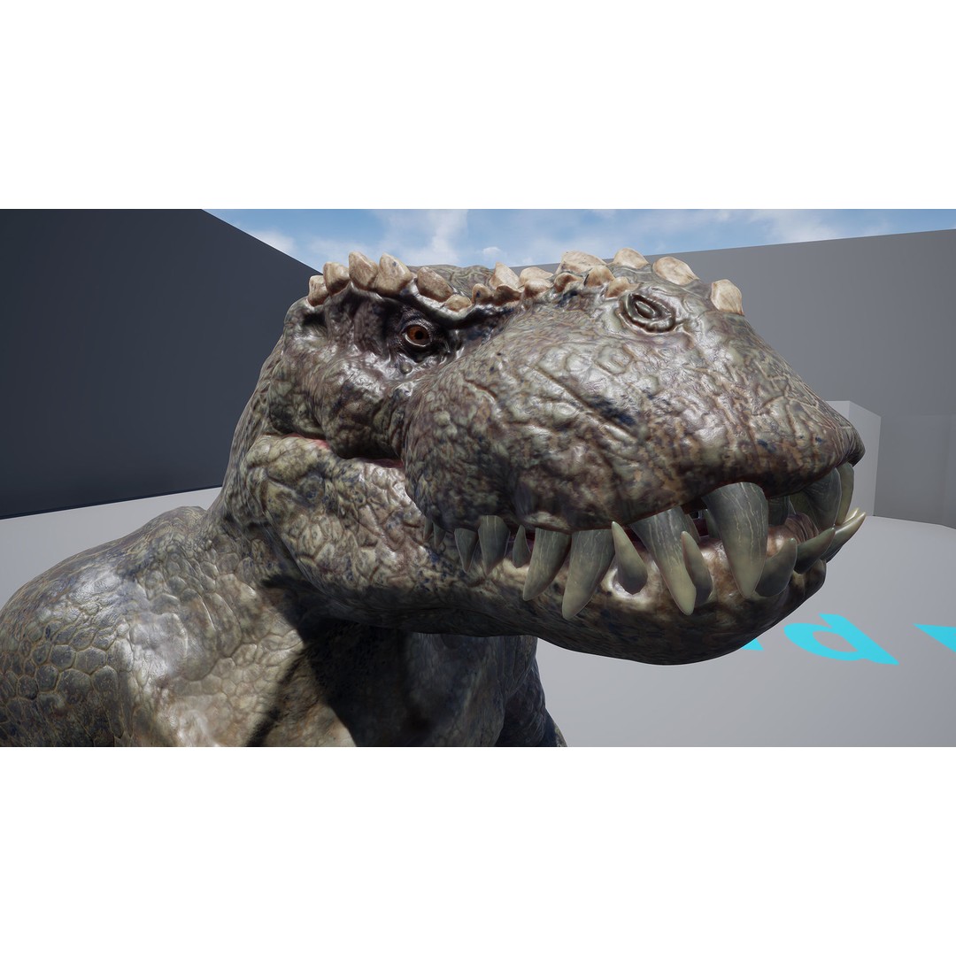 Theropod Rex Man 3D Model – Low Poly Fantasy Character, PBR Textures - View 18