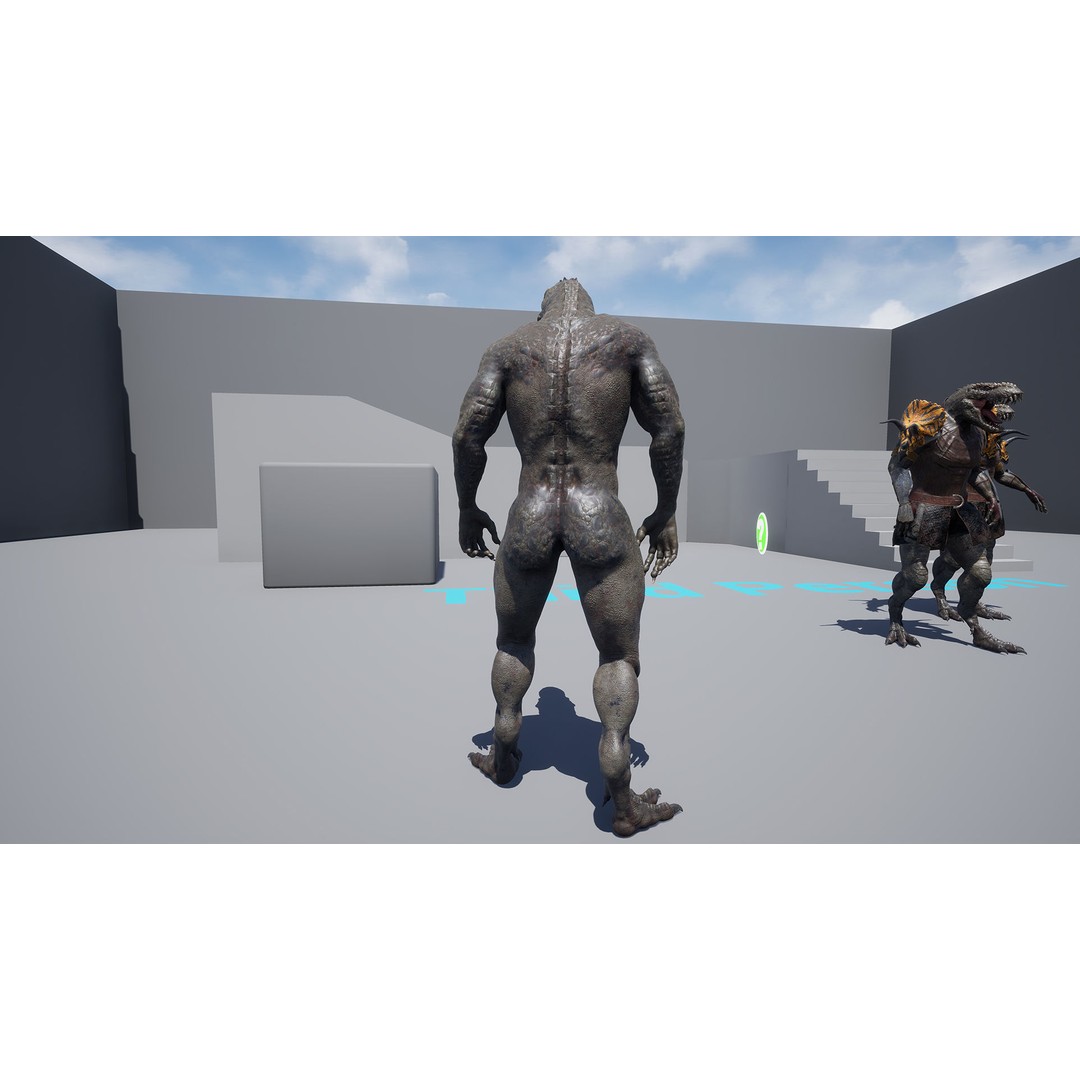 Theropod Rex Man 3D Model – Low Poly Fantasy Character, PBR Textures - View 25