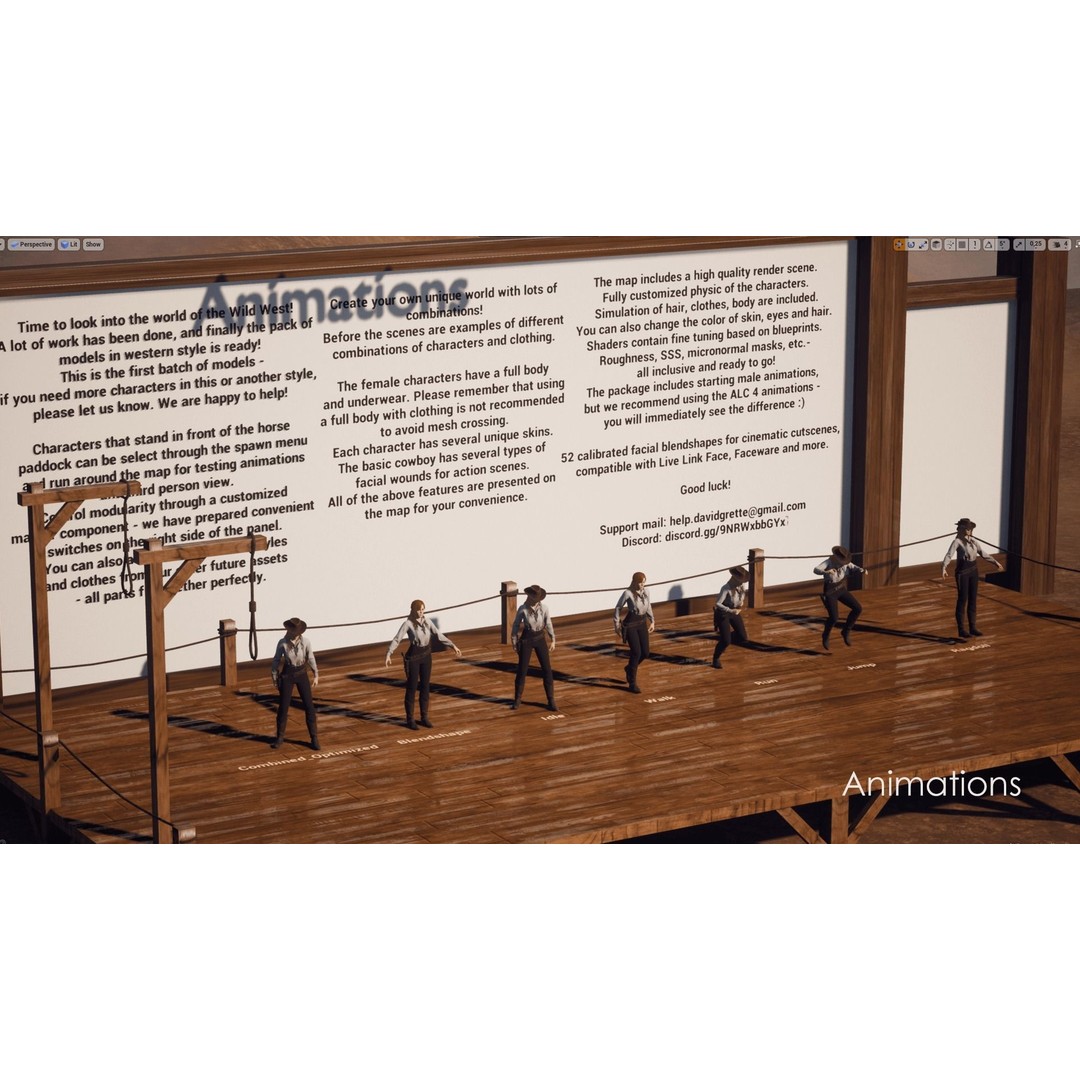 Cowboy Girl 2 3D Model – Low Poly Western Character, Game Ready - View 16