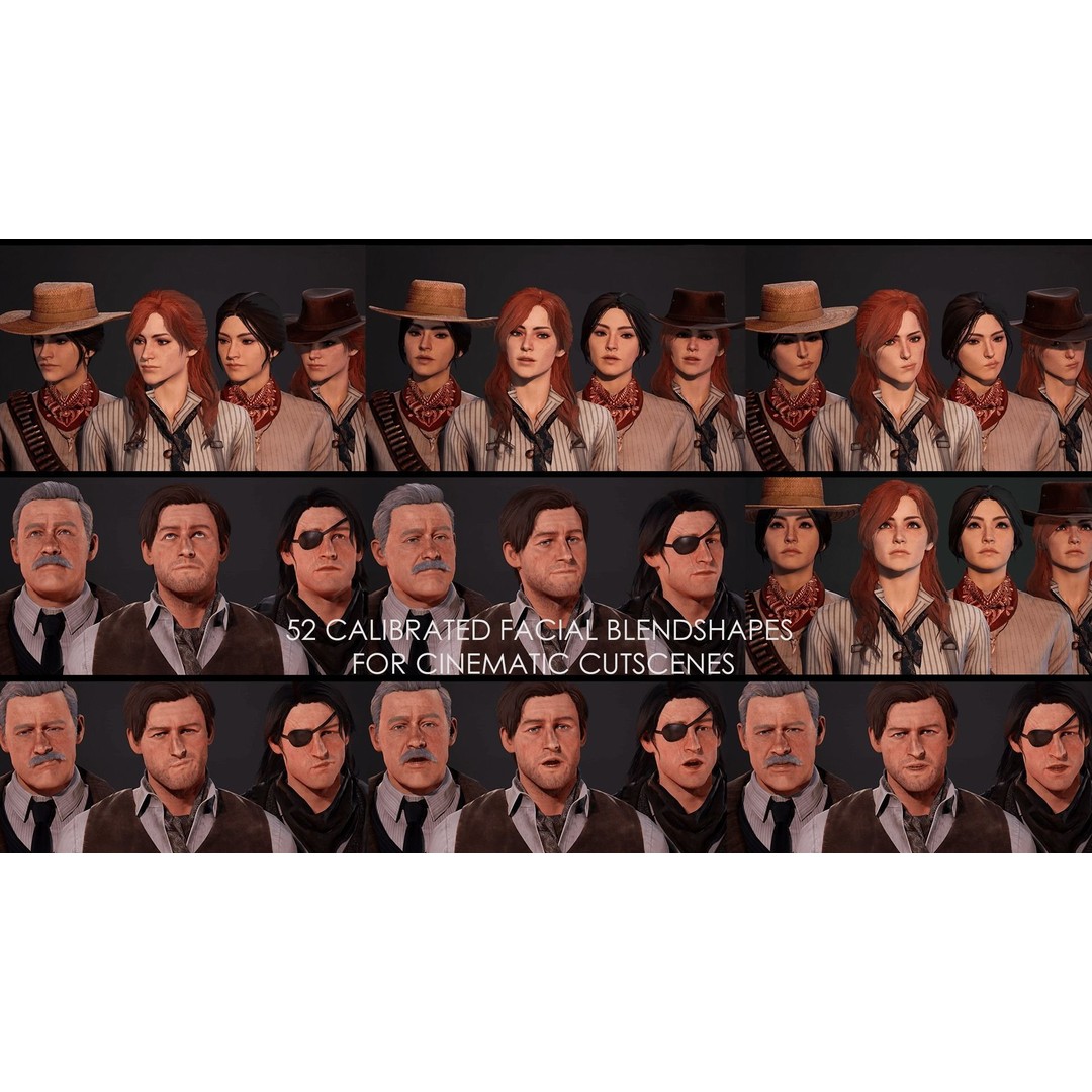 Cowboy Girl 2 3D Model – Low Poly Western Character, Game Ready - View 9