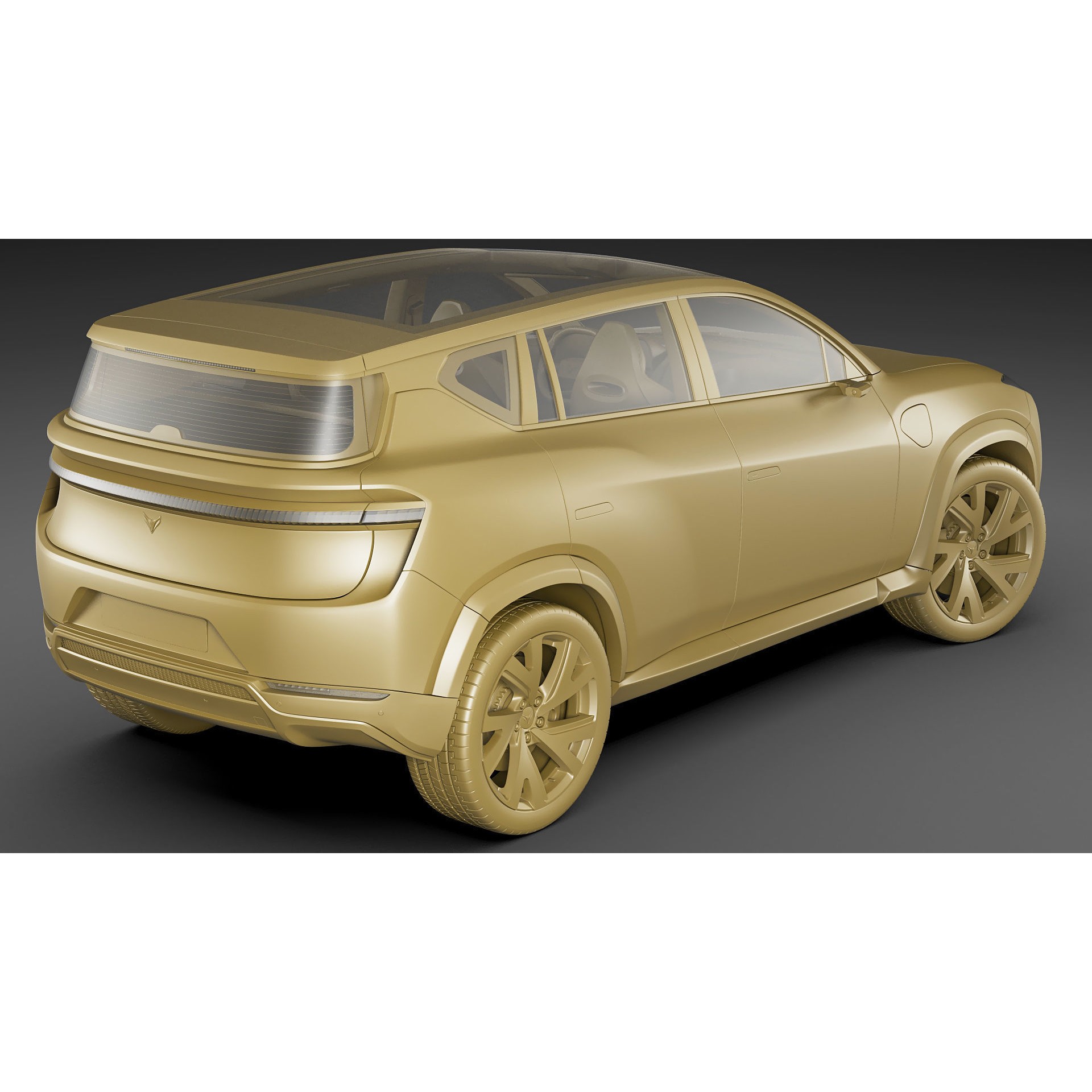 Generic Electric Modern SUV - Game-Ready 3D Model - View 30
