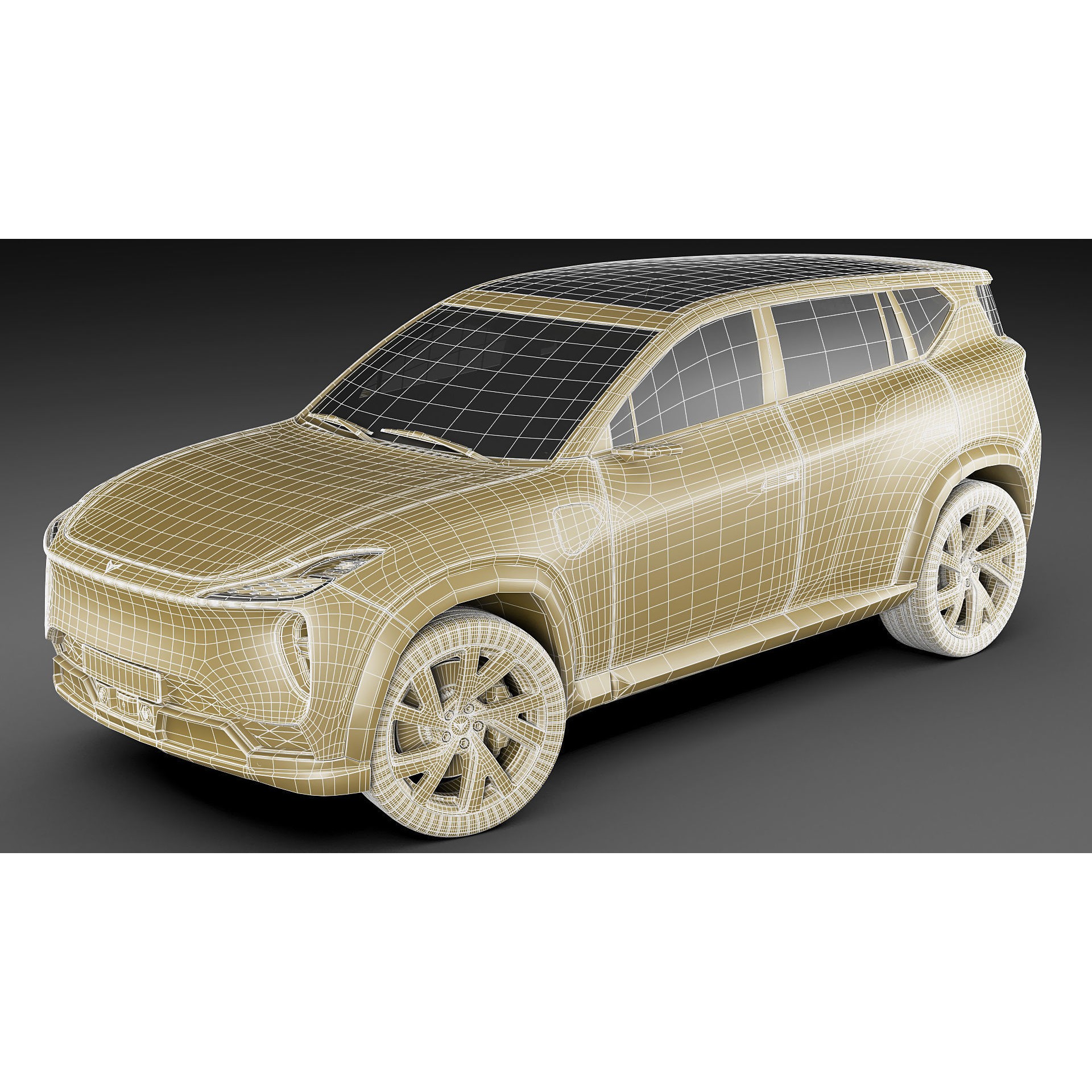 Generic Electric Modern SUV - Game-Ready 3D Model - View 35