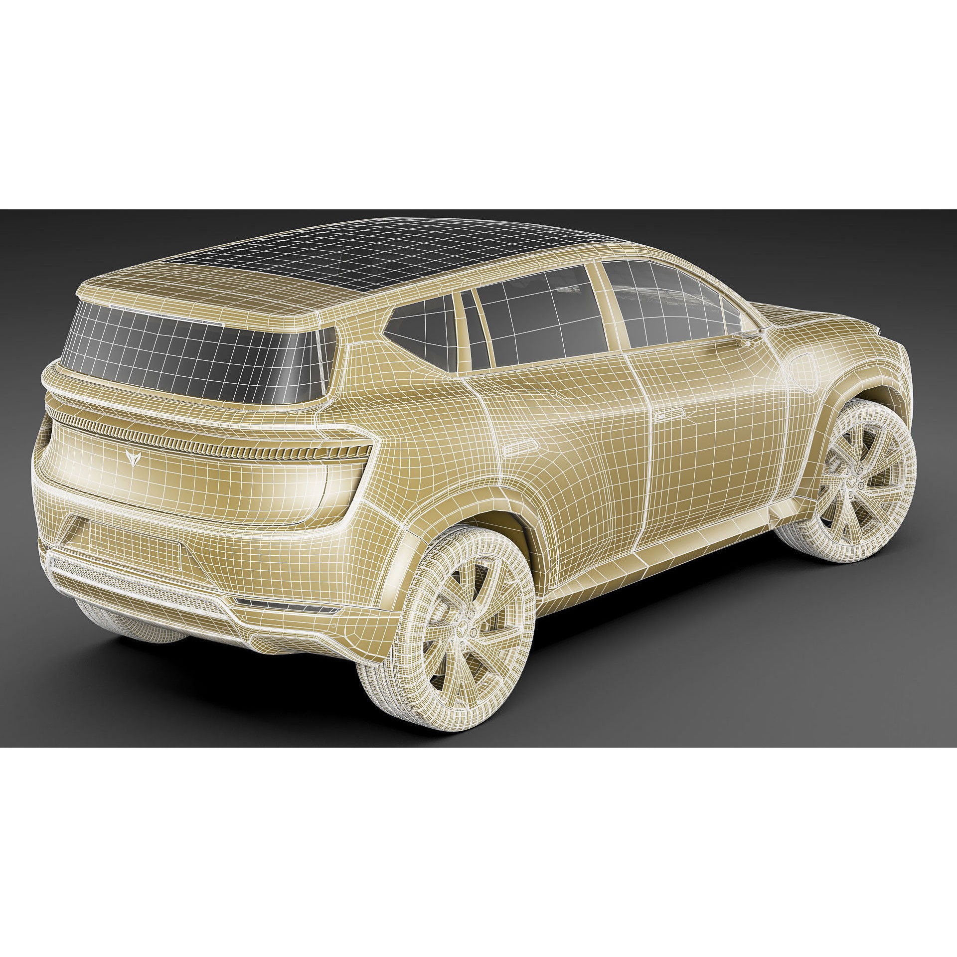 Generic Electric Modern SUV - Game-Ready 3D Model - View 36
