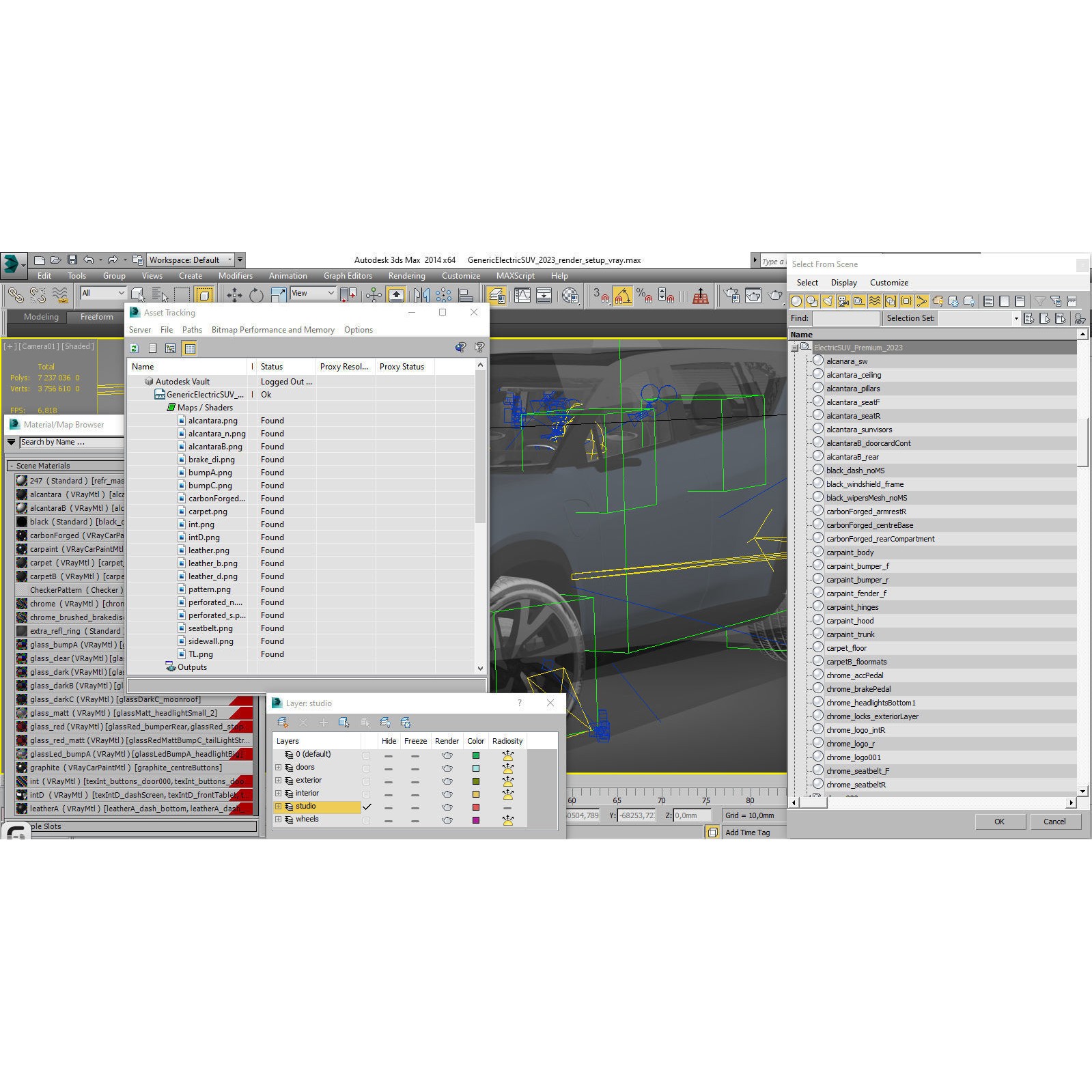 Generic Electric Modern SUV - Game-Ready 3D Model - View 38